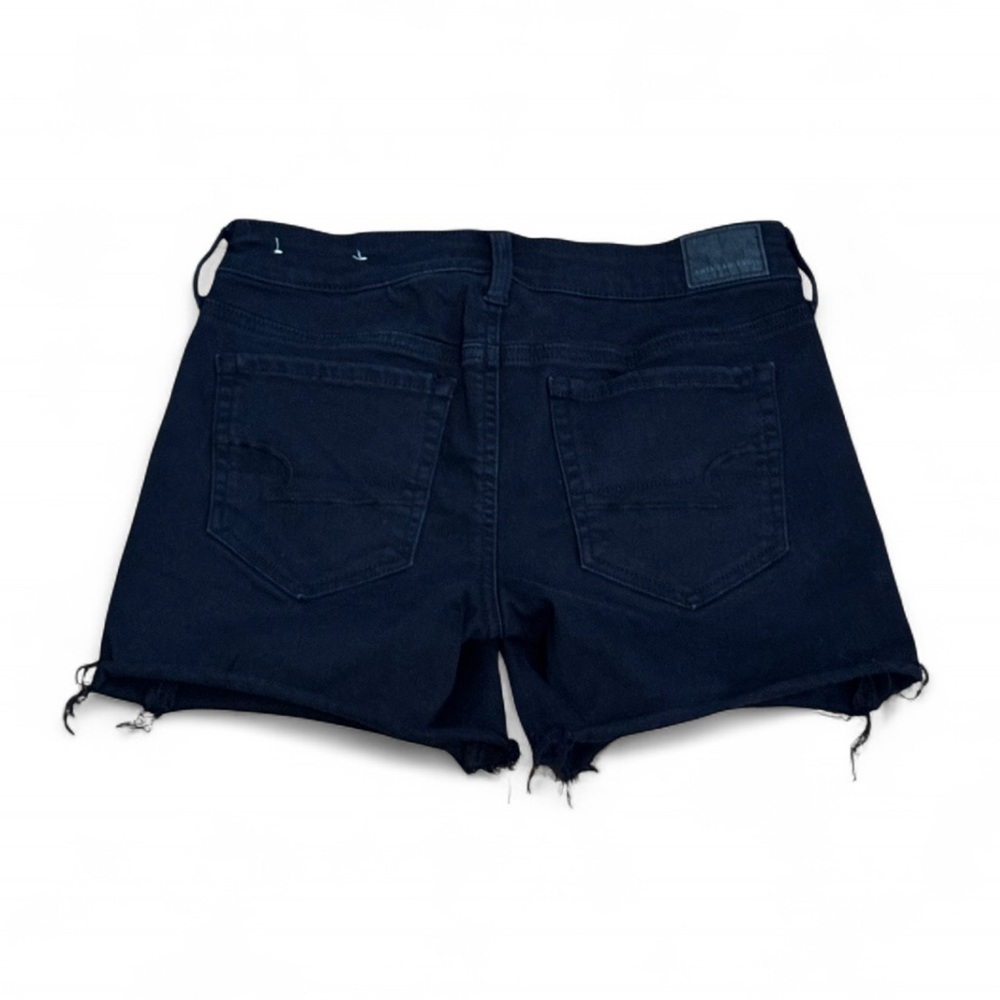 American Eagle Outfitters - Black Distressed Jean Shorts - Picture 2 of 4